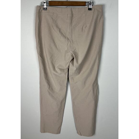 Eileen Fisher Tan Stretch Ponte Ankle Pants Size Large S22 Workplace Casual Wm’s - Picture 2 of 5